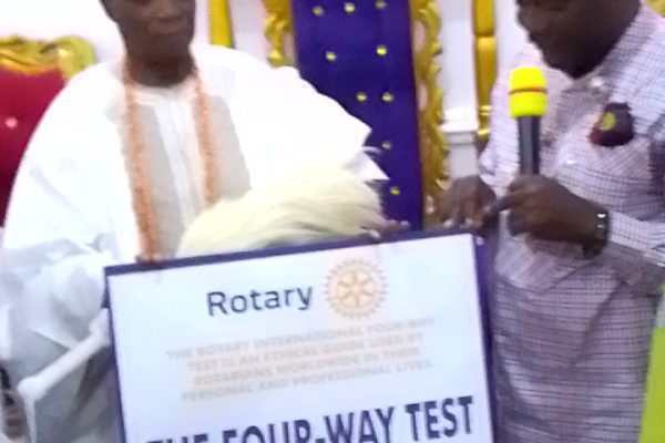 Rotary Club of Ibadan Bodija Estate Inducts Olubadan His Imperial Majesty Oba Senator Dr Rashidi Adewolu Ladoja as Honorary Member