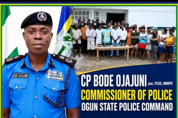 Two Weeks of Operation KOSAYE: Ogun CP Ojajuni vows more crackdown as operatives arrest 43 more suspects, total prosecutions rise to 76