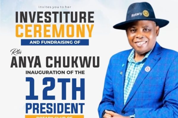 Rotary Club of Ibadan Bodija Estate to Install Rotarian Anya Chukwu as 12th President, Hold Fundraising for Community Project